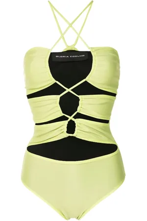 Gloria Coelho Tie front reversible one-piece swimsuit