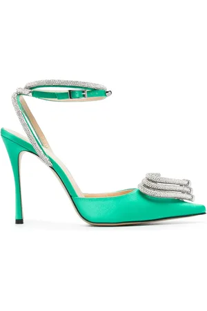 Mach & Mach Triple Heart 105mm satin pumps