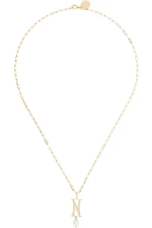Simone Rocha Pearl-embellished N letter necklace