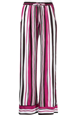 Kiton Striped silk palazzo trousers