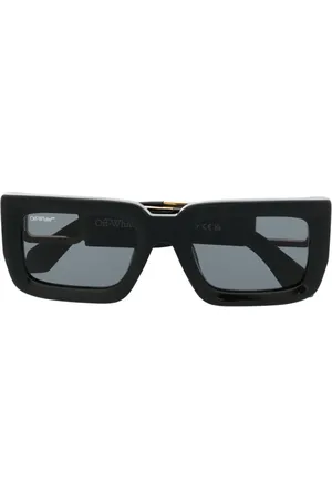 OFF-WHITE Boston logo-plaque sunglasses