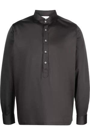 D4.0 Men Long Sleeve Polo Shirts - Long-sleeve cotton polo shirt