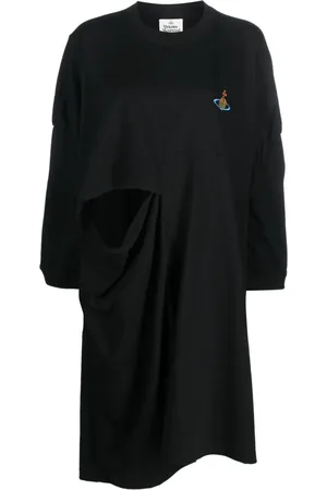 Vivienne Westwood Orb-embroidered cut-out detail longline top