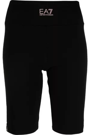 EA7 Women Shorts - Logo-print cycling shorts