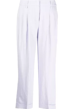 Luisa Cerano Women Pants - Pressed-crease cropped trousers