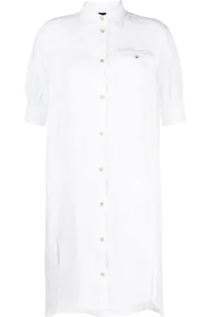 FAY Short-sleeved linen shirtdress