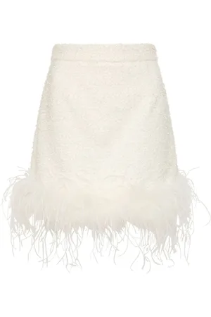 Rebecca Vallance The Departure feather-trim mini skirt