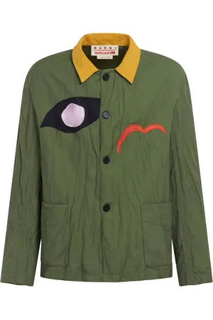 Marni Logo-patch shirt jacket