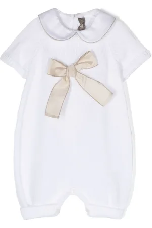 LITTLE BEAR Bow-detail knitted romper