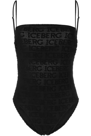 Iceberg Women Swimming Costumes - Logo jacquard one-piece swimsuit