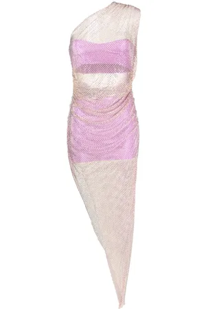 GIUSEPPE DI MORABITO One-shoulder mesh dress