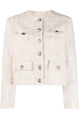 LARDINI Women Blazers - Tweed collarless blazer