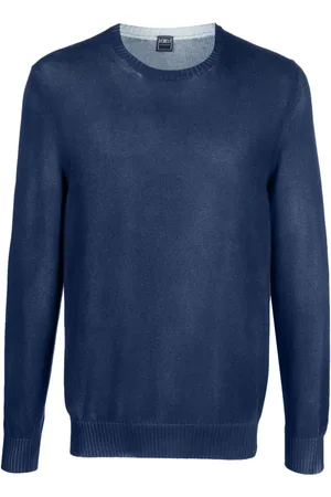 FEDELI Crew-neck cotton jumper