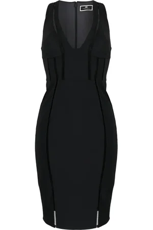 Elisabetta Franchi Lace-trim midi dress