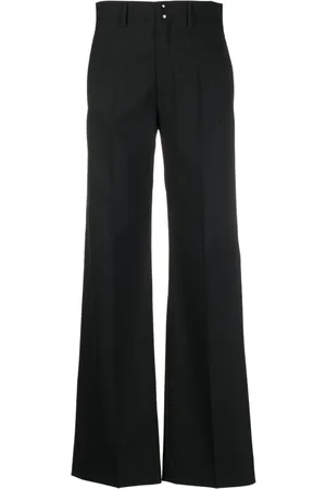 Maison Margiela Pressed-crease wide-leg trousers