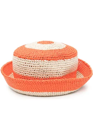 La DoubleJ Striped woven bucket hat