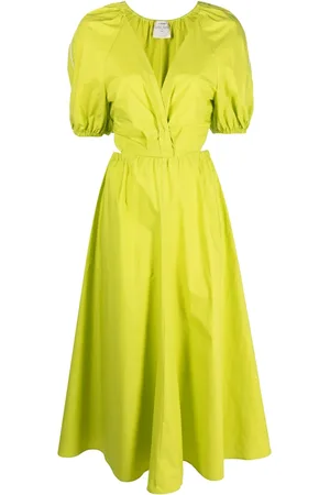 FORTE FORTE Cut-out detail cotton midi dress
