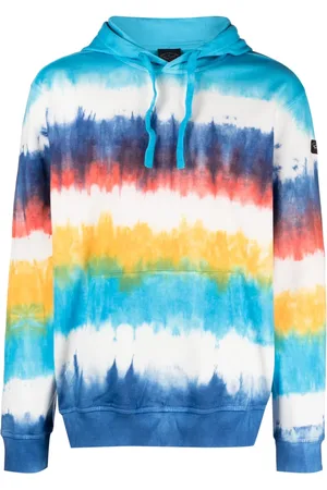 Paul & Shark Tie-dye cotton drawstring hoodie