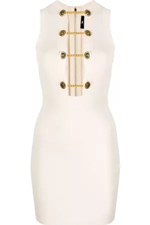 Elisabetta Franchi Women Dresses - Plunging-neck ribbed minidress