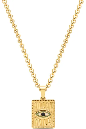 Nialaya Evil eye-motif pendant necklace