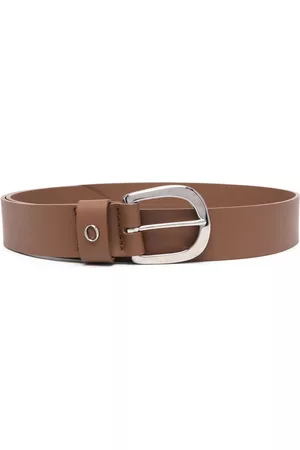 Orciani Women Belts - Logo-plaque leather belt
