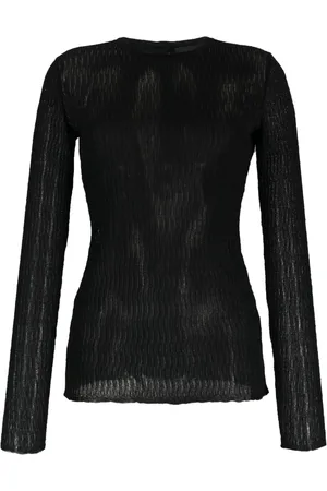 DEL CORE Textured-finish silk top