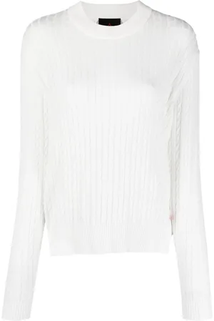 Peuterey Long-sleeve cable-knit cotton jumper