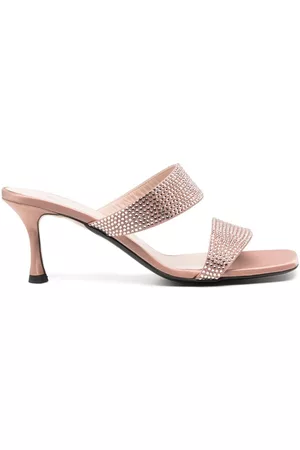 Nº21 Women Sandals - 70mm sequin-embellished calf-leather mules