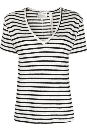 Each x Other Striped V-neck T-shirt