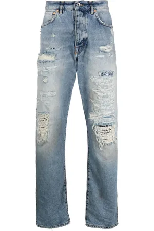 Purple Brand Ripped straight-leg jeans