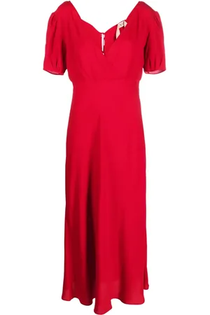 Nº21 Tie-fastening midi dress