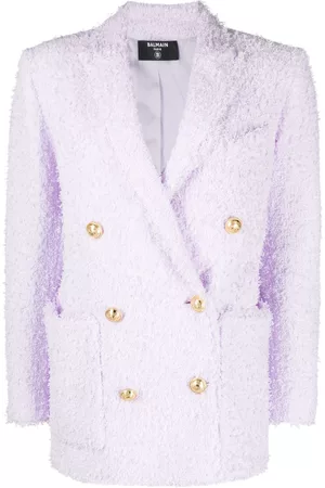 Balmain Oversized double-breasted tweed blazer