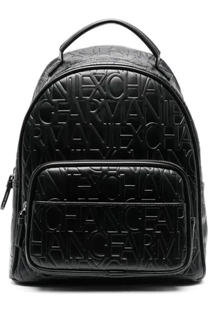 Armani Exchange Logo-embossed faux-leather backpack