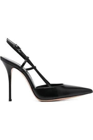 Casadei 115mm slingback pointed leather pumps