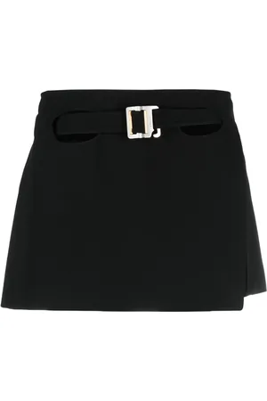 DION LEE Belted cutout miniskirt