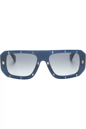 Moschino Women Sunglasses - Logo-print pilot-frame sunglasses