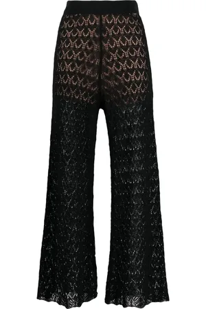 Liu Jo Open-knit flared cropped trousers