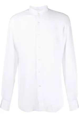 PENINSULA SWIMWEAR Plain band-collar shirt