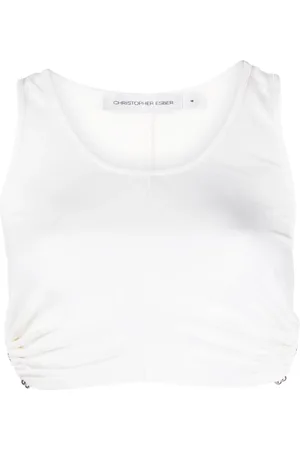 CHRISTOPHER ESBER Duality Orbit cropped top