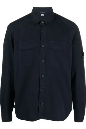 C.P. Company Logo-plaque cotton shirt