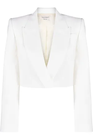 Alexander McQueen Cropped wool blazer