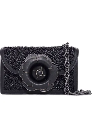 Oscar de la Renta Tro crochet-raffia cross body bag