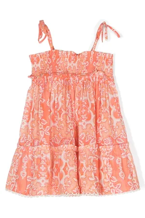 ZIMMERMANN Raie shirred-effect cotton dress