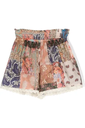 ZIMMERMANN Paisley-patchwork cotton shorts