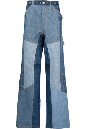 Marine Serre Patchwork wide-leg jeans