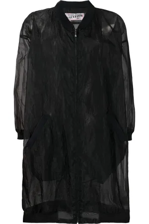 Jean Paul Gaultier 1985 sheer zipped coat