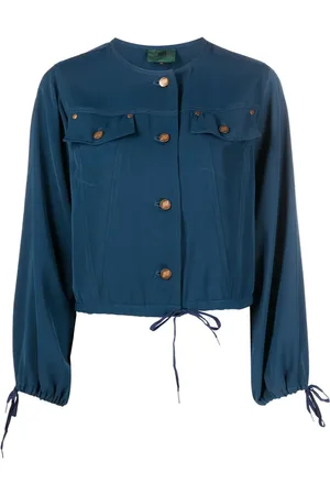 Jean Paul Gaultier 1980s collarless buttoned blouse