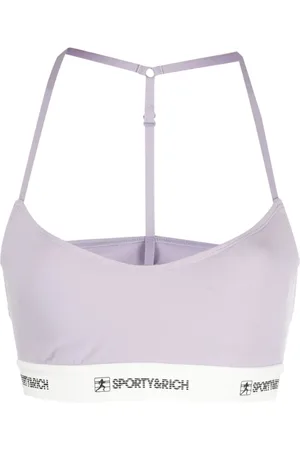 Sporty & Rich Logo-underband crop top