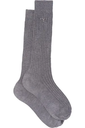 Prada Fine-ribbed cotton socks
