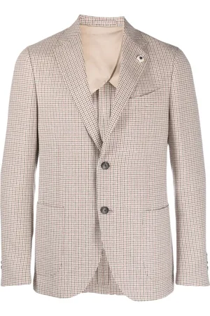 LARDINI Pota houndstooth-pattern blazer
